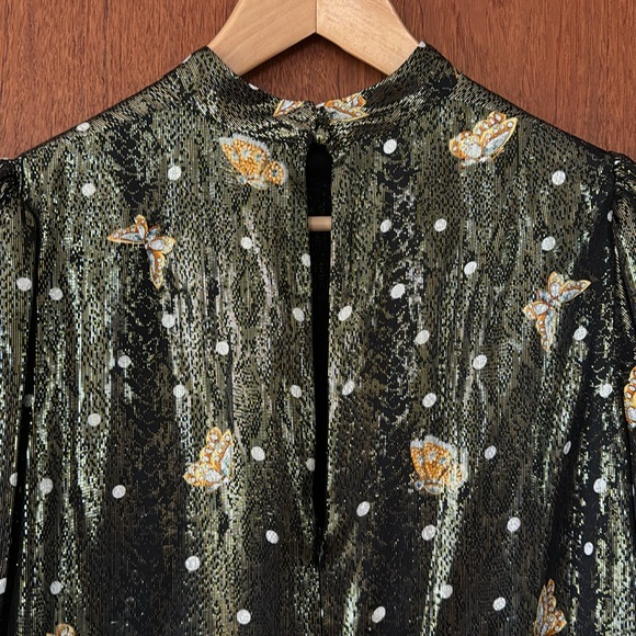 The Kooples Paris silk/metallic dress. Size 3 - I think is the same as a large. - Picture 12 of 16